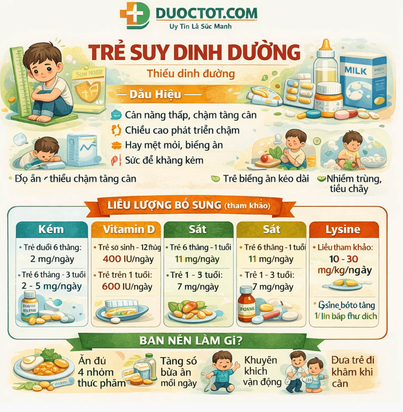 Bổ sung dinh dưỡng cho trẻ 